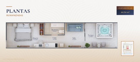 Apartamento à venda com 1 quarto, 26m² - Foto 9