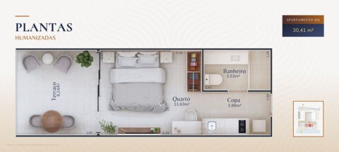 Apartamento à venda com 1 quarto, 26m² - Foto 11