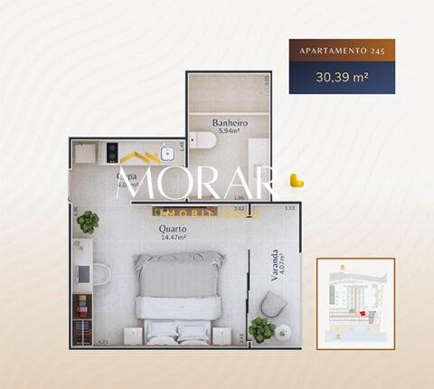 Apartamento à venda com 1 quarto, 26m² - Foto 14